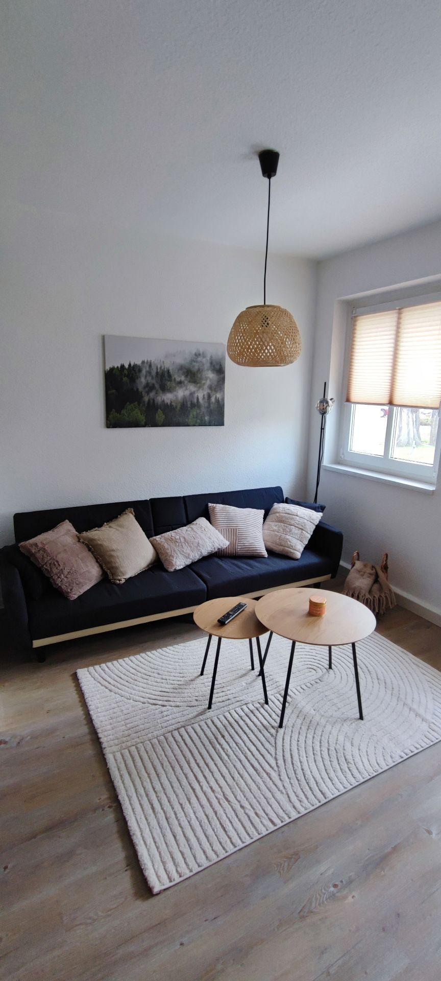 Wohnzimmer der Gästewohnung Beige